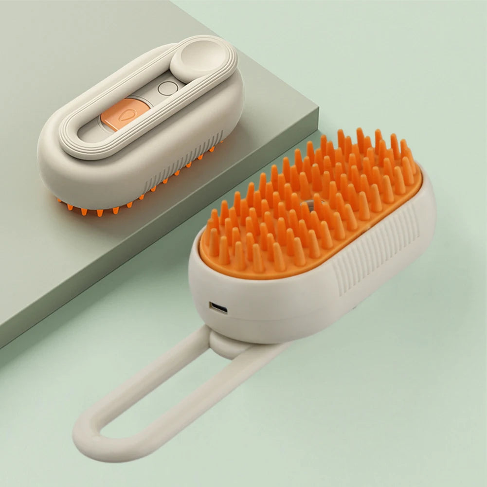 Pet Steam Brush – Groom & Relax with Mist for Dogs & Cats